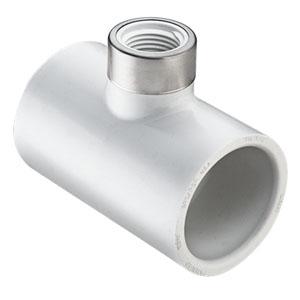 SPEARS VALVES 402-290SR Special Reinforced Reducer Tee, Socket x FPT, Schedule 40, 2-1/2 x 1-1/4 Size, PVC | BU6PFY