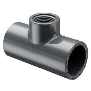 SPEARS VALVES 402-210G Reducer Tee, Socket x FPT, Schedule 40, 1-1/2 x 3/4 Size, PVC, Gray | BU6PCA