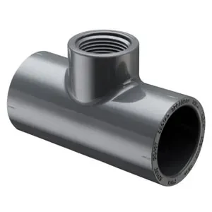 SPEARS VALVES 802-212 Reducer Tee, Socket x FPT, Schedule 80, 1-1/2 x 1-1/4 Size, CPVC | BU6ZPR