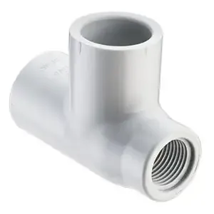 SPEARS VALVES 403-095 Reducer Tee, Socket x FPT x Socket, 3/4 x 1/2 x 3/4 Size, PVC | BU6PJE