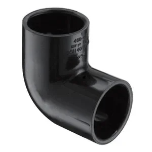 SPEARS VALVES 406-010BBC Elbow, 90 Deg., Socket, Schedule 40, 1 Size, PVC, Black | BU6PLD