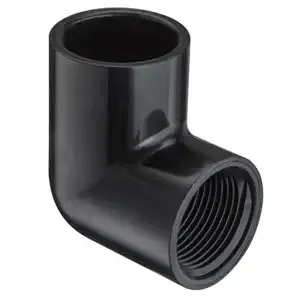 SPEARS VALVES 407-007B Elbow, 90 Deg., Socket x FPT, Schedule 40, 3/4 Size, PVC, Black | BU6PUJ