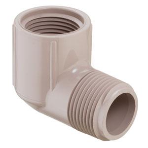 SPEARS VALVES 412-005UV 90 Deg. Street Elbow, MPT x FPT, 1/2 Size, PVC | BU6QEK