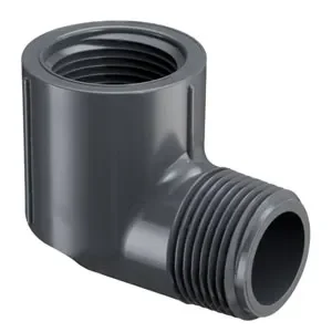 SPEARS VALVES 412-010G 90 Deg. Street Elbow, MPT x FPT, 1 Size, PVC, Gray | BU6QGY