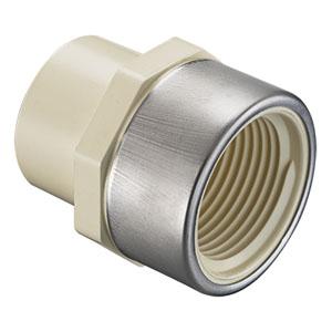 SPEARS VALVES 4135-007SRBC Female Adapter, With SS Ring, Socket x FPT, 3/4 Size, CPVC | BU6QJF