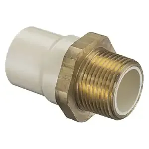 SPEARS VALVES 4136-012BR Brass Male Adapter, MPT x Socket, 1-1/4 Size, CPVC | BU6QFY