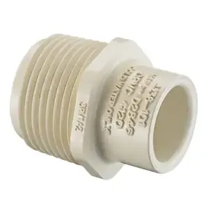 SPEARS VALVES 4136-074 Reducer Male Adapter, MIPT x Socket, 1/2 x 3/4 Size, CPVC | BU6QGH