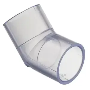 SPEARS VALVES 417-010L Elbow, 45 Deg., Socket, Schedule 40, 1 Size, PVC, Clear | BU6QWC