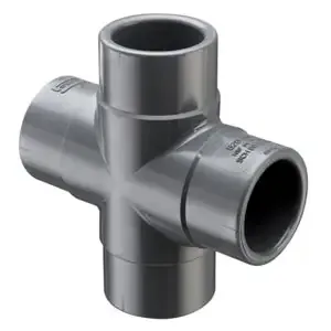 SPEARS VALVES 420-010G Cross, Socket, Gray, 1 Size, PVC | BU6QUB