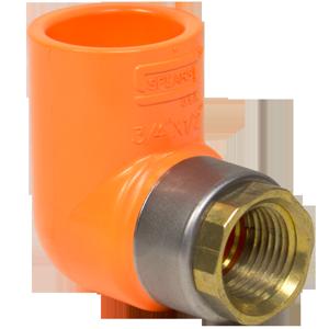 SPEARS VALVES 4207-101 Sprinkler Head 90 Deg. Elbow, 3/4 x 1/2 Size, CPVC | BU7LLR