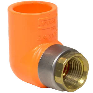 SPEARS VALVES 4207-130 Sprinkler Head 90 Deg. Elbow, 1 x 1/2 Size, CPVC | BU6RAK