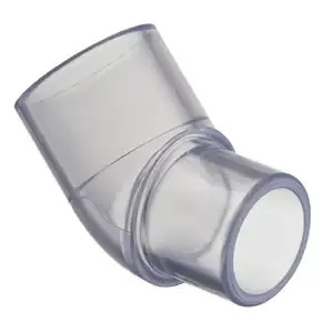 SPEARS VALVES 427-040L 45 Deg. Street Elbow, Spigot x Socket, 4 Size, PVC, Clear | BU6RLH