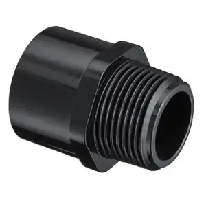 SPEARS VALVES 436-015B Male Adapter, MPT x Socket, 1-1/2 Size, PVC, Black | BU6UJE