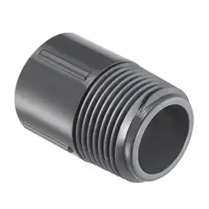 SPEARS VALVES 436-074G Reducer Male Adapter, MPT x Socket, 1/2 x 3/4 Size, PVC, Gray | BU7MKC