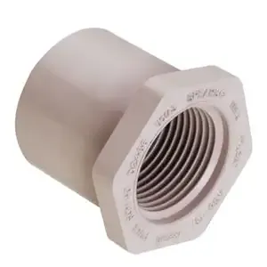 SPEARS VALVES 438-130UVBC Reduced Bushing, Spigot x FPT, 1 x 1/2 Size, PVC | BU6VKX