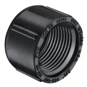 SPEARS VALVES 448-005BBC Cap, FPT, Black, 1/2 Size, PVC | BU7MTW