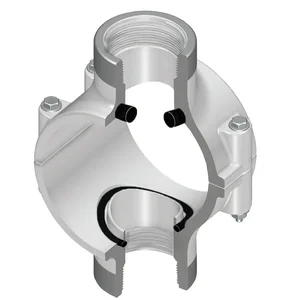 SPEARS VALVES 469SE-419SR Special Reinforced Clamp Saddle, Double Outlet, FPT, EPDM, 4 x 1-1/2 Size, PVC | BU6XPX