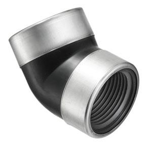 SPEARS VALVES 4819-005BSR Special Reinforced 45 Deg. Elbow, With SS Ring, FPT x FPT, 1/2 Size, Polypropylene | BU6YCT