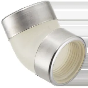 SPEARS VALVES 4819-015SR Special Reinforced 45 Deg. Elbow, With SS Ring, FPT x FPT, 1-1/2 Size, Polypropylene | BU6YCV