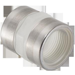 SPEARS VALVES 4830-015SR Special Reinforced Coupling, With SS Ring, FPT x , FPT, 1-1/2 Size, Polypropylene | BU6YDR