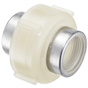 SPEARS VALVES 4858-007SR Special Reinforced Brass Union, With SS Ring, FPT, 3/4 Size, Polypropylene, Natural | BU6YFK