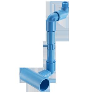 SPEARS VALVES 5812-25110 Swing Joint Riser, 1-1/2 Size, PVC, With 10 Inch Nipple, Tee x MAT | BU6YRA