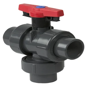 SPEARS VALVES 7124L1-020C Full Port Ball Valve, Vertical, DIN Socket, 63mm, 3-Way, L1 Port, EPDM | CC8QBN