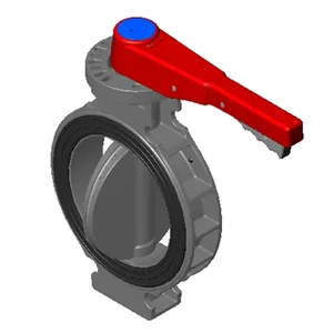 SPEARS VALVES 751311-080 Wafer Butterfly Valve, Bunaver Handle, 8 Size, PVC | CB7KUL