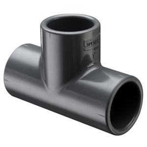 SPEARS VALVES 801-200F Tee, Socket, Schedule 80, Fabricated, 20 Size, PVC | BU6ZFB