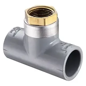 SPEARS VALVES 802-005CBR Brass Transition Tee, Socket x FPT, Schedule 80, 1/2 Size, CPVC | AC8XBH 3EKV5