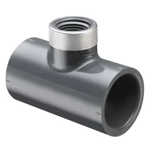 SPEARS VALVES 802-130SR Special Reinforced Reducer Tee, Socket x FPT, Schedule 80, 1 x 1/2 Inch Size, PVC | BU7LQT