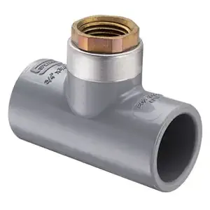 SPEARS VALVES 802-101CBR Brass Transition Reducer Tee, Socket x FPT, Schedule 80, 3/4 x 1/2 Inch Size, CPVC | AC8XBK 3EKV7