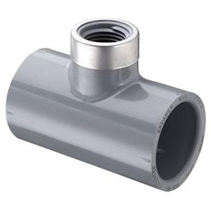 SPEARS VALVES 802-247CSR Special Reinforced Reducer Tee, Socket x FPT, Schedule 80, 2 x 1/2 Inch Size, CPVC | BU6ZQB