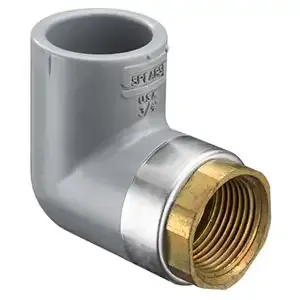 SPEARS VALVES 807-007CBR Transition Elbow, 90 Deg., Socket x FPT, Schedule 80, 3/4 Inch Size, CPVC | AC8XAU 3EKU1