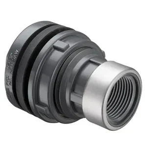 SPEARS VALVES 8172E-015SR Special Reinforced Tank Adapter, FPT x FPT, EPDM Gasket, 1-1/2 Size, PVC | BU7BKL