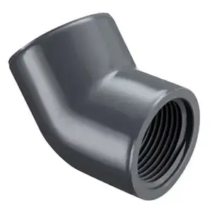 SPEARS VALVES 819-010 Elbow, 45 Deg., FPT, Schedule 80, 1 Size, PVC | BU7KLJ