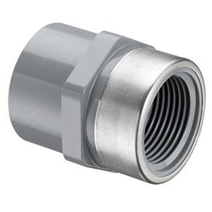 SPEARS VALVES 835-012CSR Special Reinforced Female Adapter, Socket x FPT, Schedule 80, 1-1/4 Inch Size, CPVC | BU7DDQ