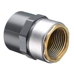 SPEARS VALVES 835-015BR Female Adapter, Socket x Brass FPT, Schedule 80, 1-1/2 Inch Size, PVC | AC8XAH 3EKR9