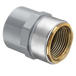 SPEARS VALVES 835-020CBR Female Adapter, Socket x Brass FPT, Schedule 80, 2 Inch Size, CPVC | AC8XBC 3EKU9