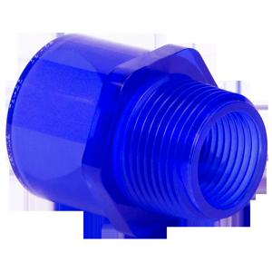SPEARS VALVES 836-015BL Low Extractable Male Adapter, MPT x Socket, Schedule 80, 1-1/2 Inch Size, PVC, Blue | BU7DDG