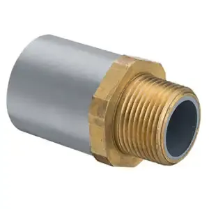 SPEARS VALVES 836-012CBR Male Adapter, Brass MPT x Socket, 1-1/4 Inch Size, CPVC | BU7DDD