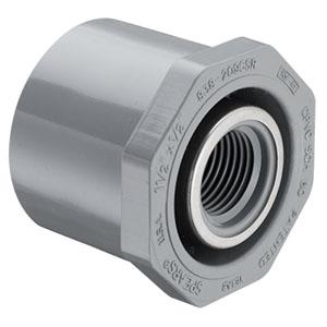 SPEARS VALVES 838-530CSR Special Reinforced Reducer Bushing, Spigot x FPT, Schedule 80, 6 x 3 Inch Size, CPVC | BU7DNG