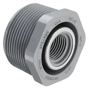 SPEARS VALVES 839-249CSR Special Reinforced Reducer Bushing, MPT x FPT, Schedule 80, 2 x 1 Size, CPVC | BU7DQE