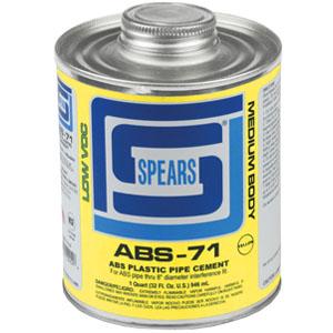 SPEARS VALVES ABS71Y-030 Cement, Yellow, Medium Body, Quart | BY3MZB
