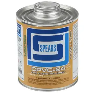 SPEARS VALVES CPVC24O-010 Cement, Heavy Body, Orange, 1/2 Pint, CPVC | BY3CNV