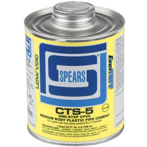 SPEARS VALVES CTS5-030 Lösungsmittelzement, Gelb, Quart, CPVC | BY3MZK