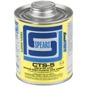 SPEARS VALVES CTS5-005 Solvent Cement, Yellow, 1/4 Pint, CPVC | BY3MZQ