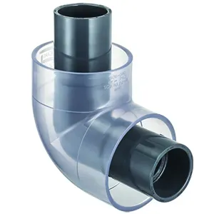 SPEARS VALVES DC06-A010-G030 Elbow, 90 Deg., PVC Schedule 40 x PVC Schedule 40, Clear, 1 x 3 Size | BU7WWD