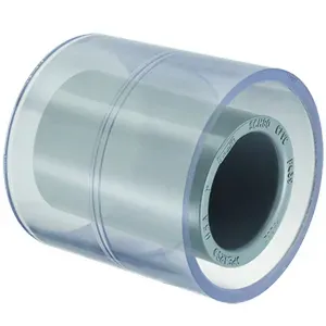 SPEARS VALVES DC29-A005-G020 Coupling, PVC Schedule 40 x PVC Schedule 40, Clear, 1/2 x 2 Size | BU7WZN