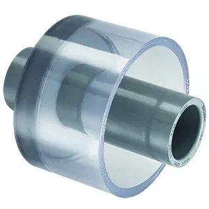 SPEARS VALVES DCTM-A007-G030 Termination Fitting, PVC Schedule 40 x PVC Schedule 40, Clear, 3/4 x 3 Size | BU7XPK